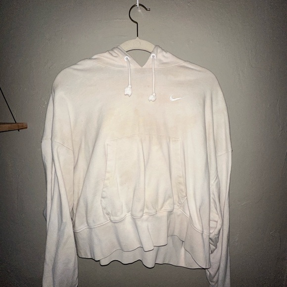 Nike Women's Cream Hoodie Sweater - Picture 1 of 3